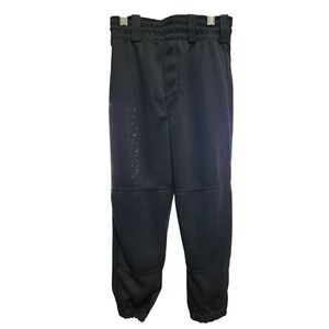 Rawlings Youth Baseball Pants Black Elastic Waist Athletic Activewear